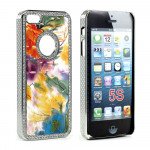 Wholesale iPhone 5 5S  Fusion Diamond Chrome Case (Flower MIX)